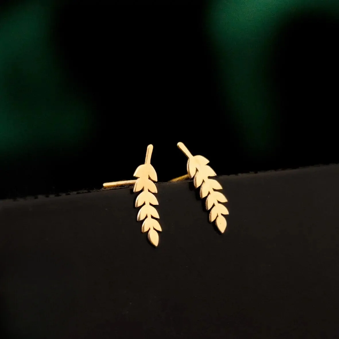 گوشواره میخی طلا گندم