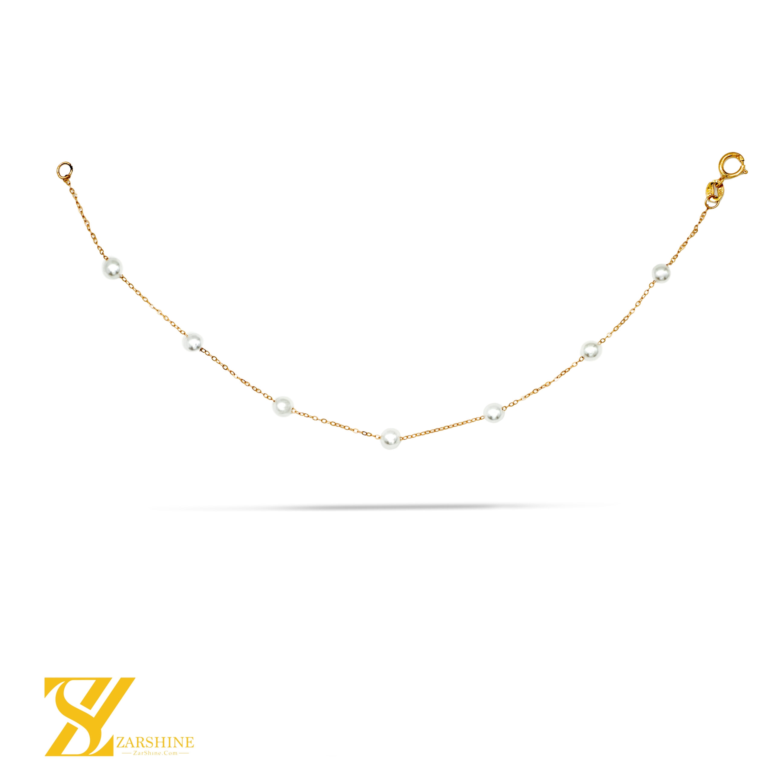 دستبند طلا مینیمال مروارید