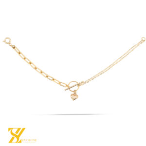 دستبند طلا زنجیری قلب