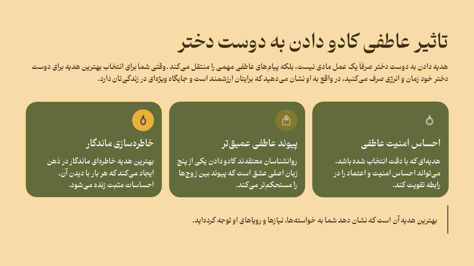 تاثیر عاطفی کادو دادن به دوست دختر