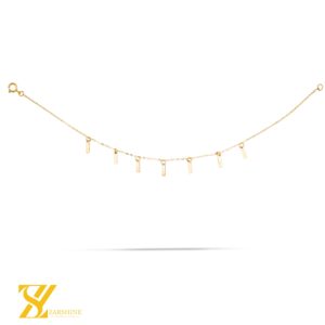 دستبند طلا طرح پولکی مستطیلی