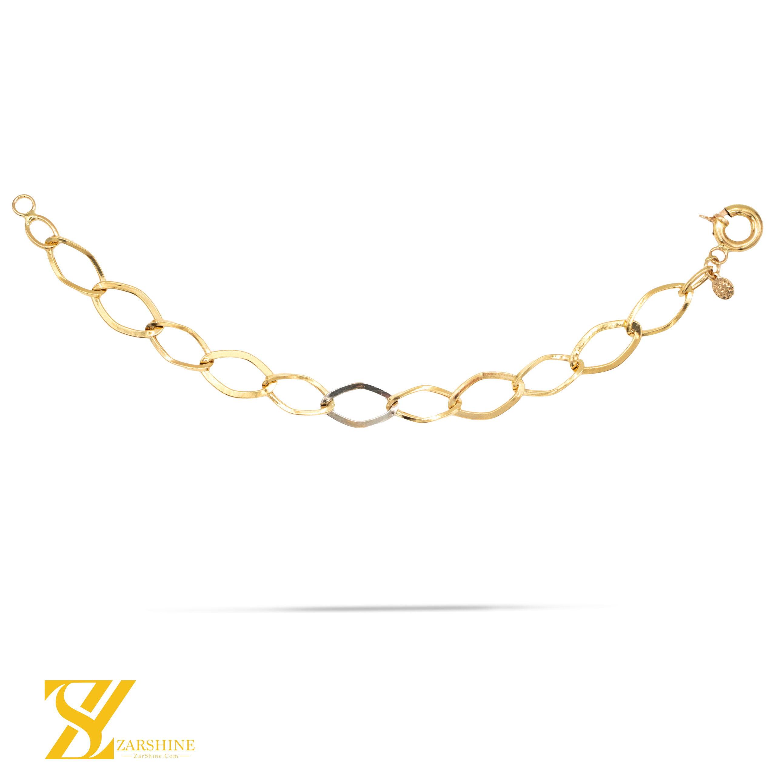 دستبند طلا حلقه ای ترکیبی