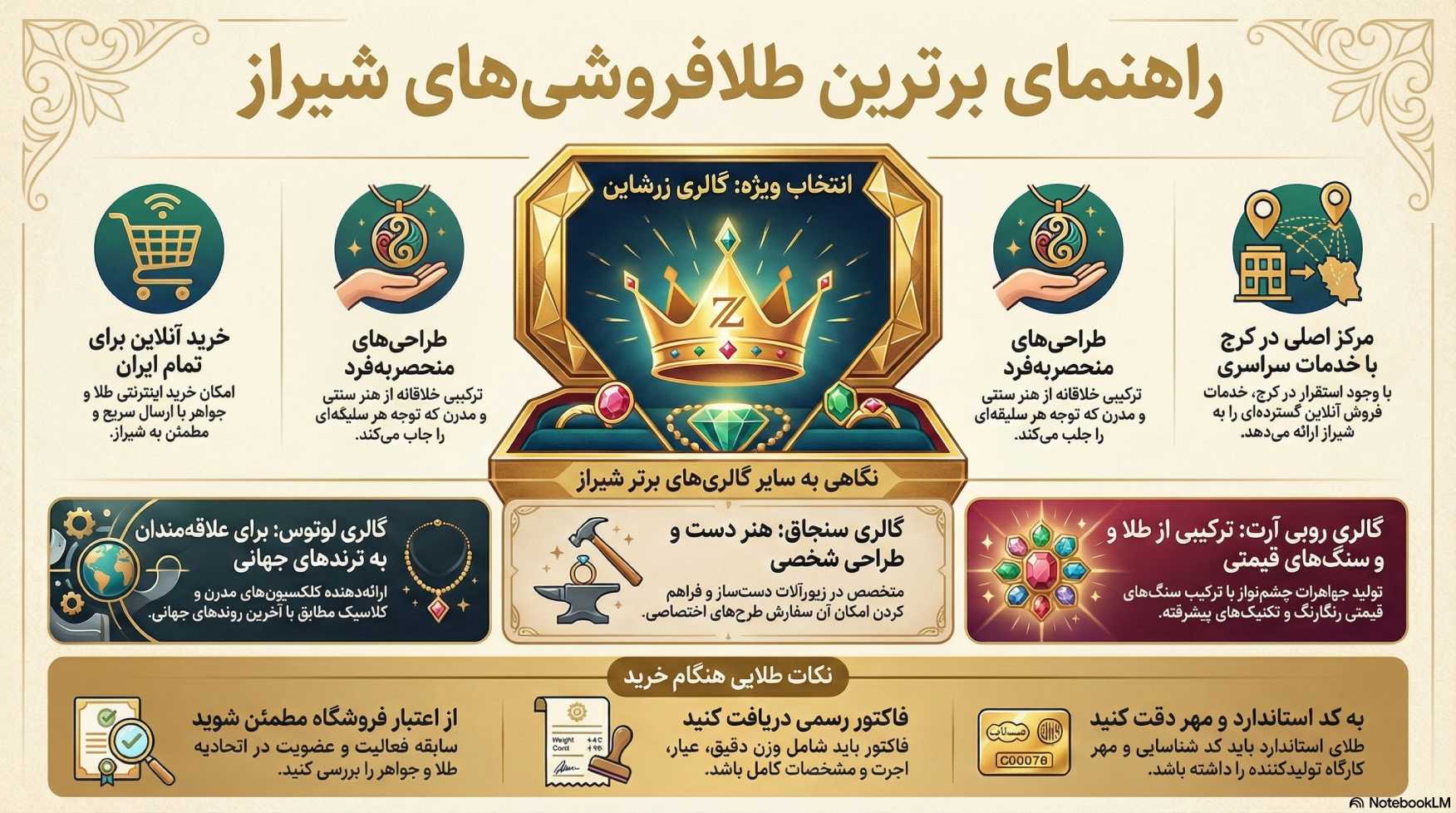 راهنمای خرید طلا در شیراز