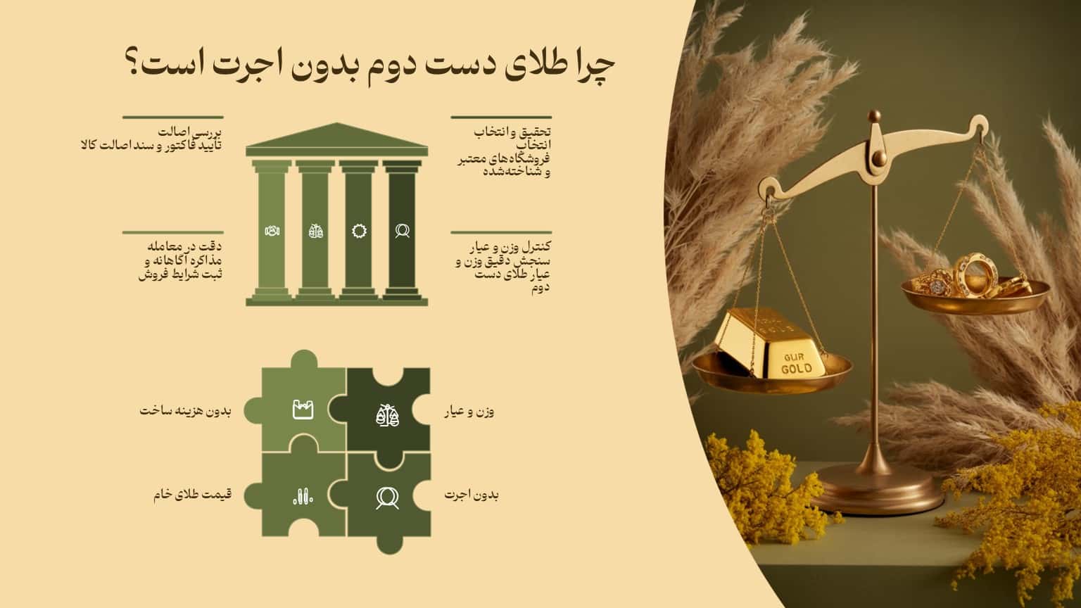 چرا طلای دست دوم بدون اجرت است